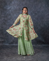 Mint Green Chikankari Sharara Set