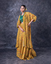 Mustard Yellow Floral Lehenga Set