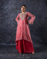 Crimson Red Jacket Kurta Set