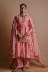Sitara Peach Anarkali