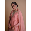 Peach Chanderi Anarkali