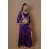 Purple bell sleeves jacket & skirt set