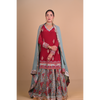 Maroon Begum lehenga set