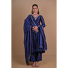 Navy Blue Chanderi Anarkali