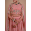 Peach lehenga & jacket set