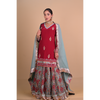 Maroon Begum lehenga set