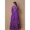 Purple floral lehenga & jacket set