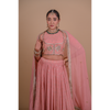 Peach lehenga & jacket set