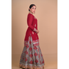 Maroon Begum lehenga set