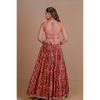 Peach floral lehenga set