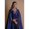 Navy Blue Chanderi Anarkali