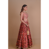 Peach floral lehenga set