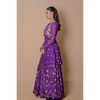 Purple floral lehenga & jacket set