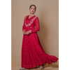 Red Anarkali set
