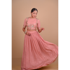 Peach lehenga & jacket set