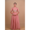 Peach lehenga & jacket set