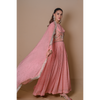 Peach Anarkali & jacket set