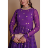 Purple floral lehenga & jacket set