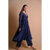 Navy Blue Chanderi Anarkali
