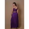 Purple bell sleeves jacket & skirt set