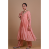 Peach Chanderi Anarkali