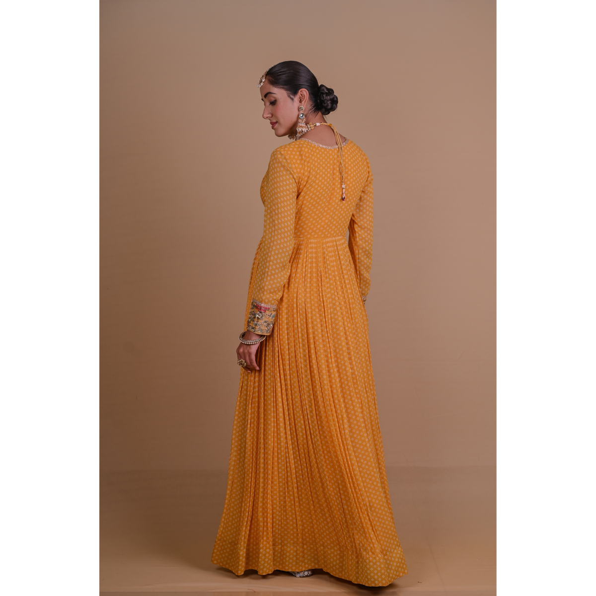 Yellow Anarkali & Jacket set