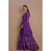 Purple floral lehenga & jacket set