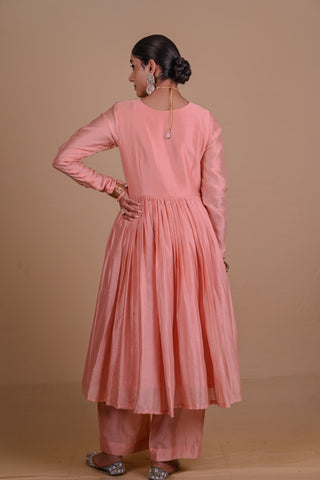 Sitara Peach Anarkali