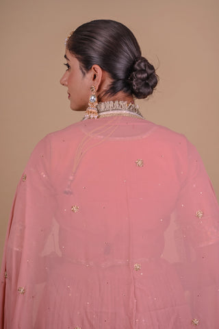 Peach lehenga & jacket set