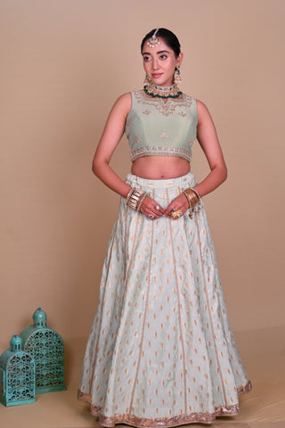 Mint Green Begum Lehenga