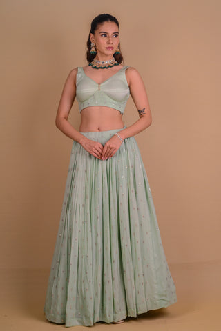 Mint Green Lehenga & jacket set