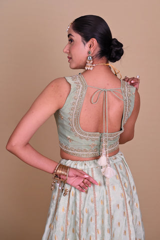 Mint Green Begum Lehenga