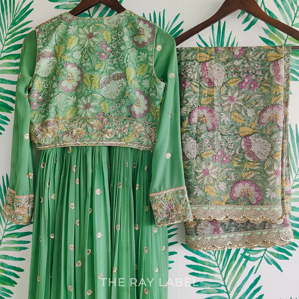 Mint Green Anarkali & Jacket set