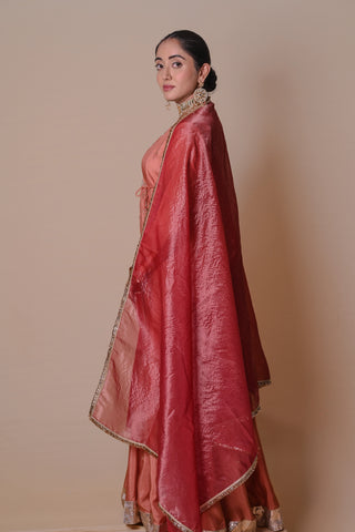 Peach Angrakha set