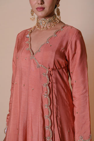 Peach Angrakha set