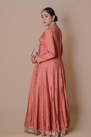 Peach Angrakha set