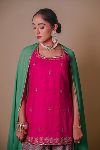 Rani pink sharara set