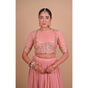 Peach lehenga & jacket set